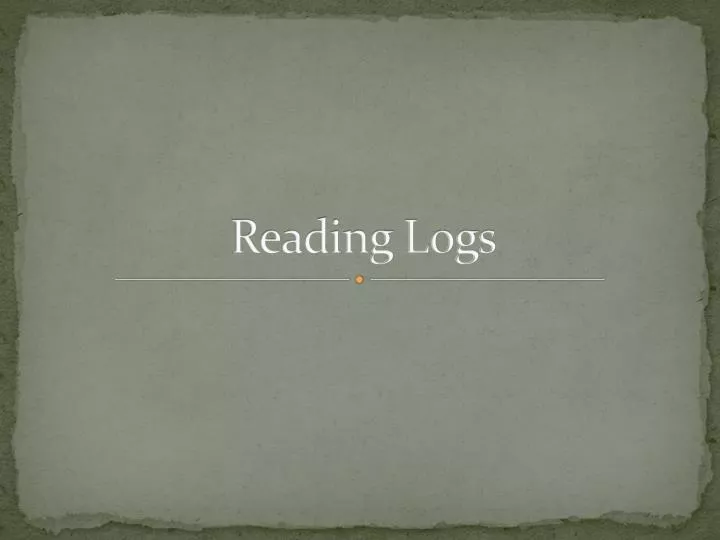 reading logs
