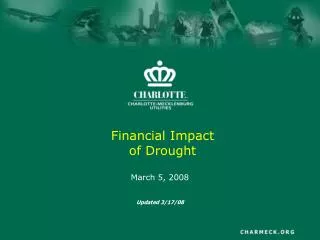 Financial Impact of Drought