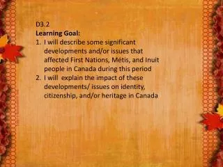 D3.2 Learning Goal: