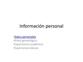 informaci n personal