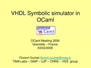 VHDL Symbolic simulator in OCaml