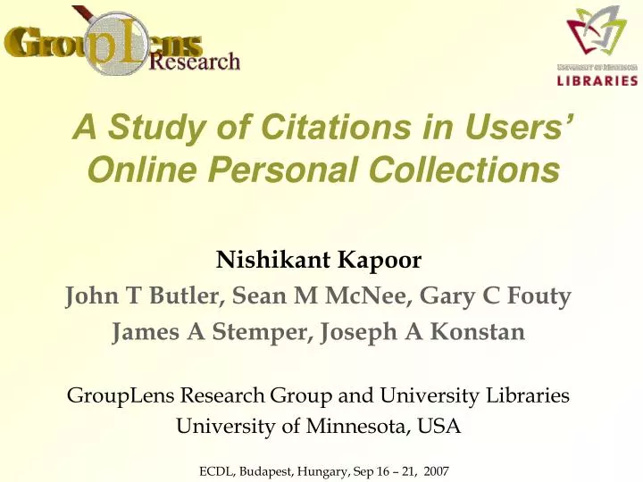 a study of citations in users online personal collections