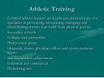 Athletic Training - slide 1