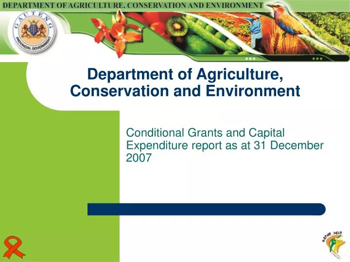 department of agriculture conservation and environment