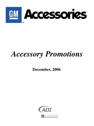 Accessory Promotions