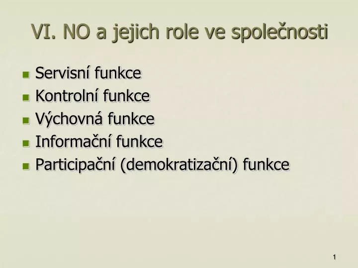 vi no a jejich role ve spole nosti