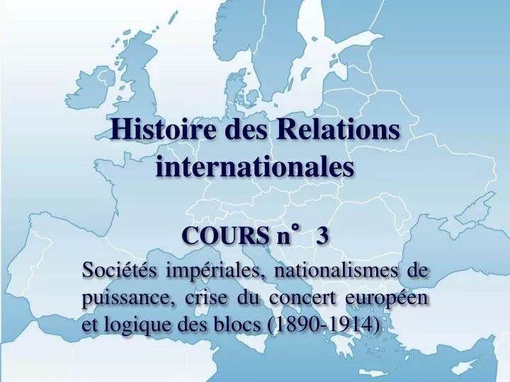 histoire des relations internationales