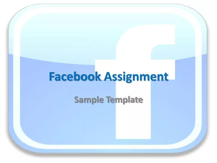 facebook assignment