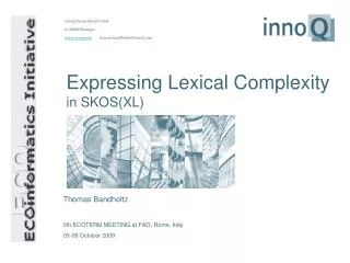 Expressing Lexical Complexity in SKOS(XL)