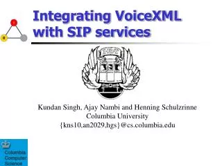 Integrating VoiceXML with SIP services