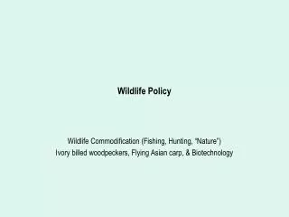 Wildlife Policy