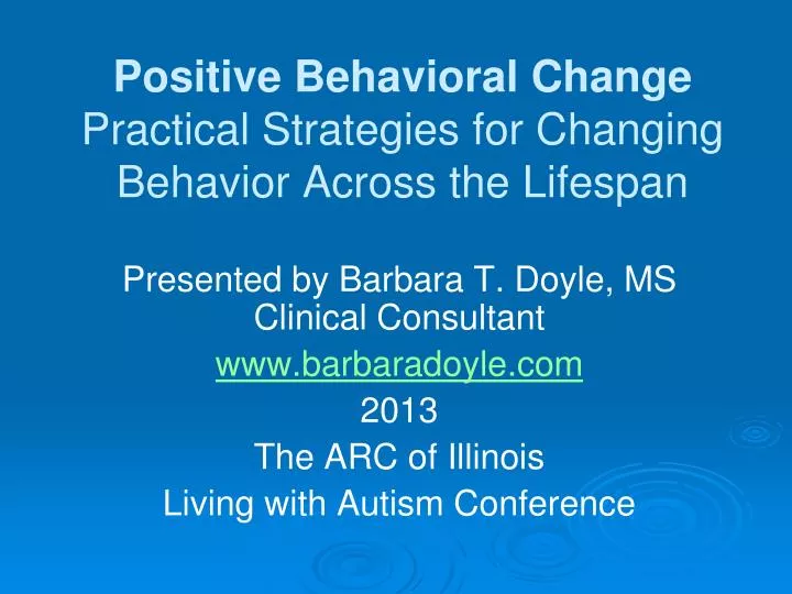 positive behavioral change practical strategies for changing behavior across the lifespan