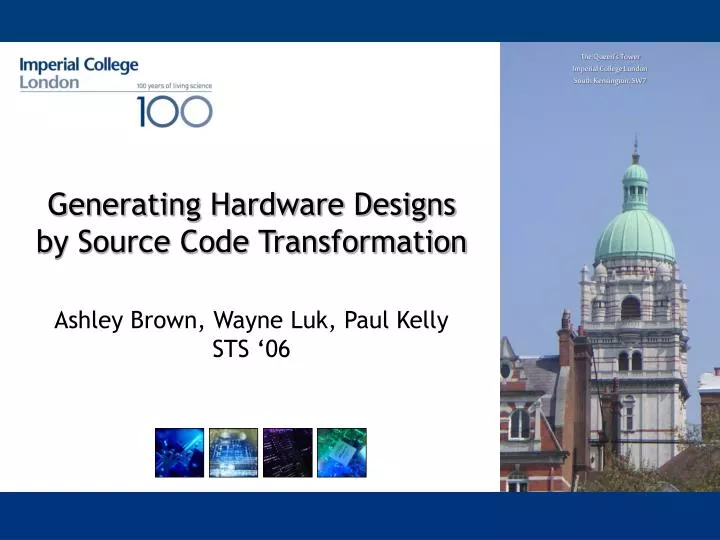 generating hardware designs by source code transformation