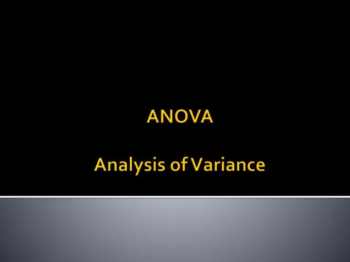 anova analysis of variance