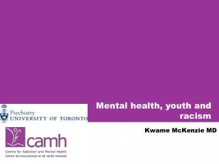 Mental health, youth and racism