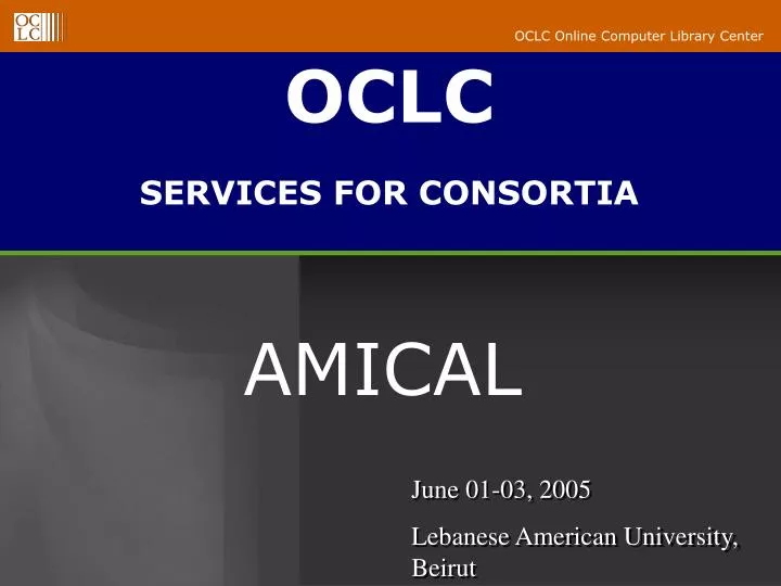 oclc services for consortia