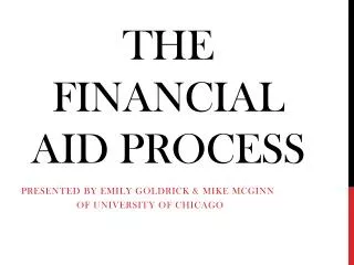 the financial aid process