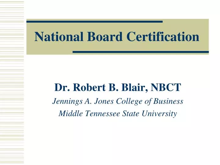 national board certification