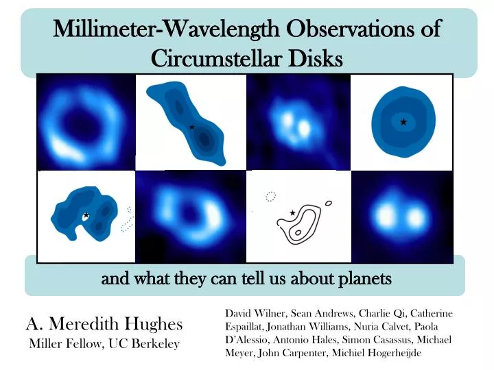 millimeter wavelength observations of circumstellar disks