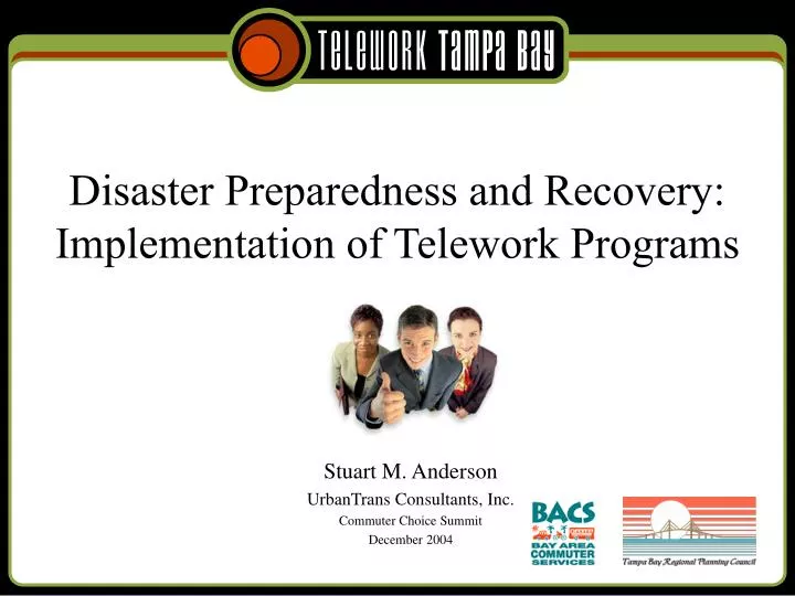 disaster preparedness and recovery implementation of telework programs