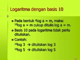 logaritma dengan basis 10