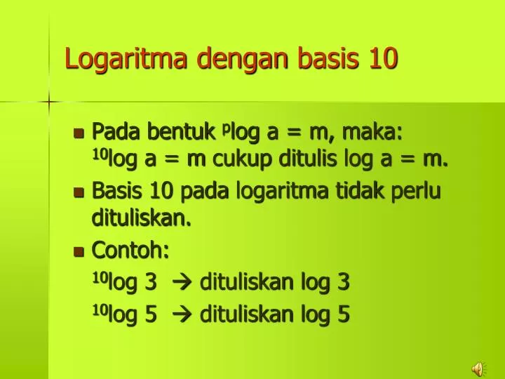 logaritma dengan basis 10