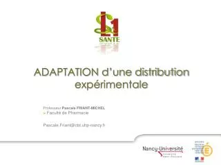 adaptation d une distribution exp rimentale
