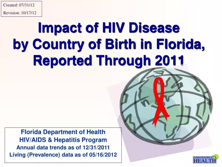 impact of hiv disease by country of birth in florida reported through 2011