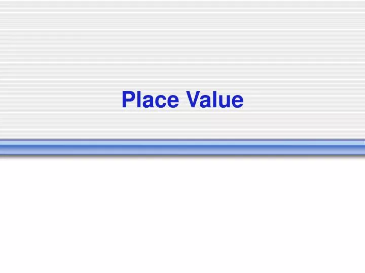 place value