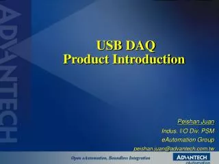 USB DAQ Product Introduction