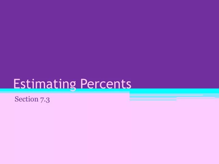 estimating percents