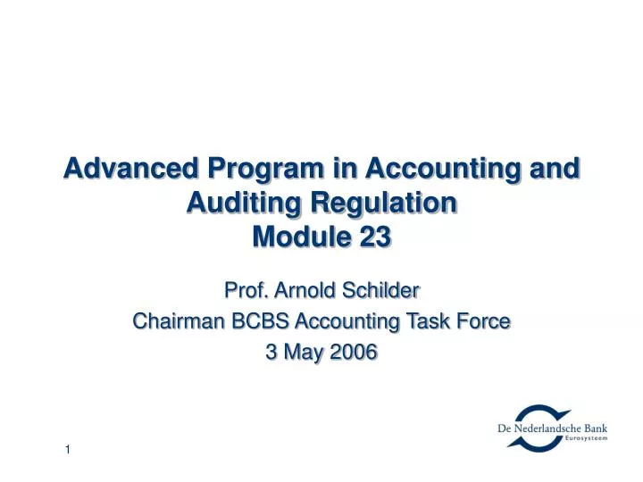advanced program in accounting and auditing regulation module 23