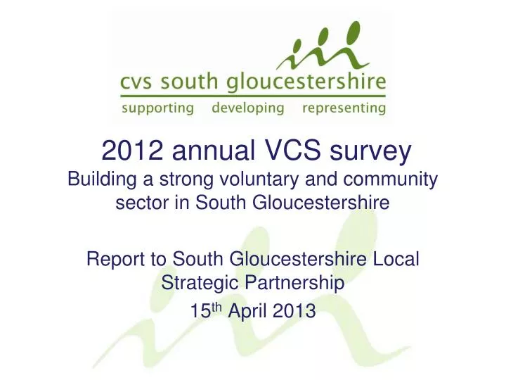 2012 annual vcs survey building a strong voluntary and community sector in south gloucestershire