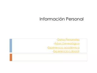 informaci n personal
