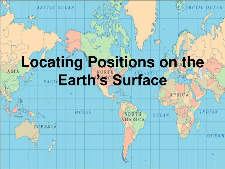 locating positions on the earth s surface