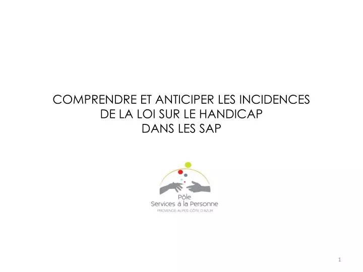 comprendre et anticiper les incidences de la loi sur le handicap dans les sap