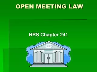 OPEN MEETING LAW