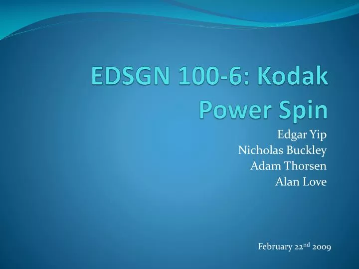 edsgn 100 6 kodak power spin