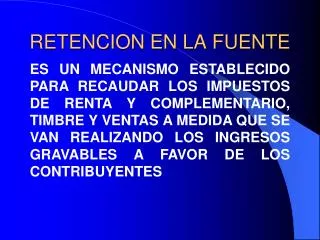 retencion en la fuente