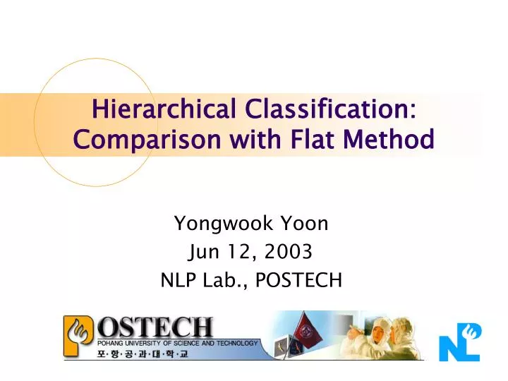 hierarchical classification comparison with flat method