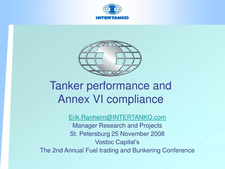 tanker performance and annex vi compliance