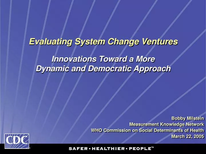 evaluating system change ventures