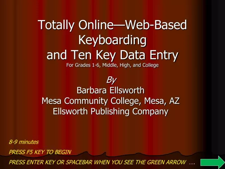 totally online web based keyboarding and ten key data entry for grades 1 6 middle high and college