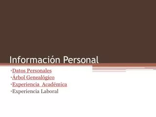 informaci n personal