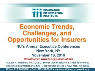 Economic Trends, Challenges, and Opportunities for Insurers