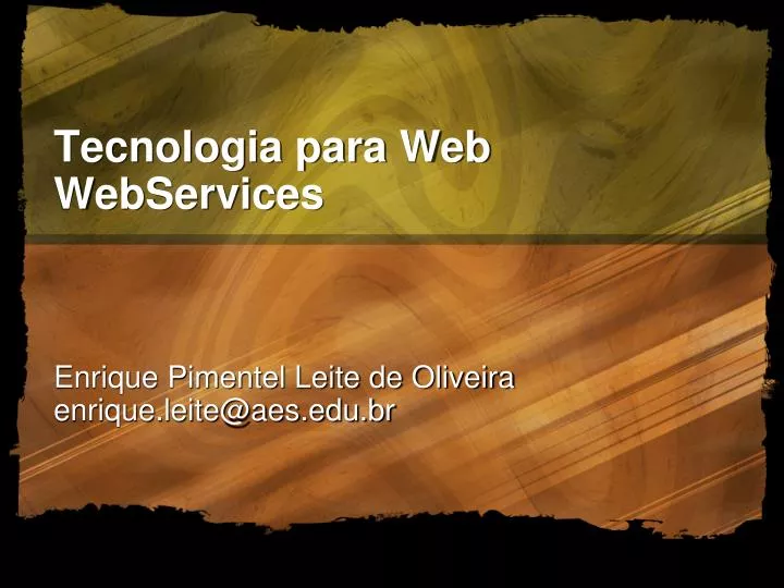 tecnologia para web webservices