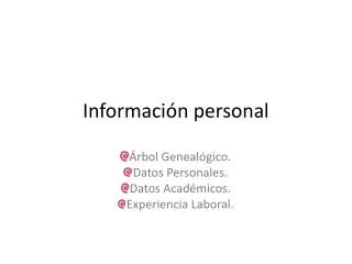informaci n personal