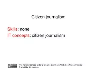 Citizen journalism