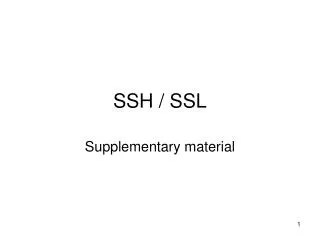 SSH / SSL