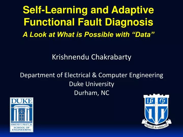 self learning and adaptive functional fault diagnosis a look at what is possible with data